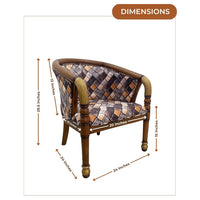 Flint Teak Wood Arm Chairs (Teak gold)