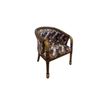Flint Teak Wood Arm Chairs (Teak gold)