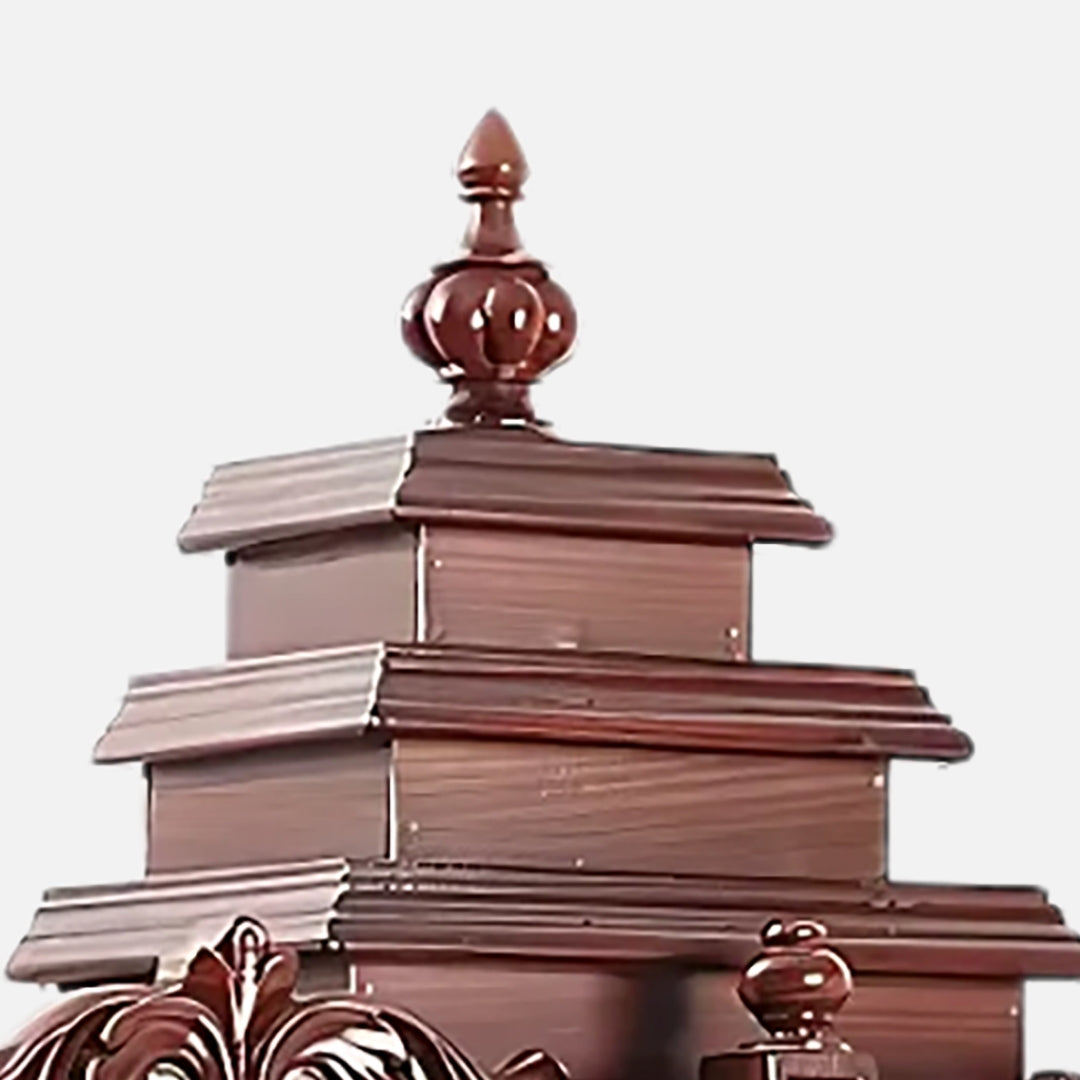 close view Nandita Teak Wood Mandir (Brown)