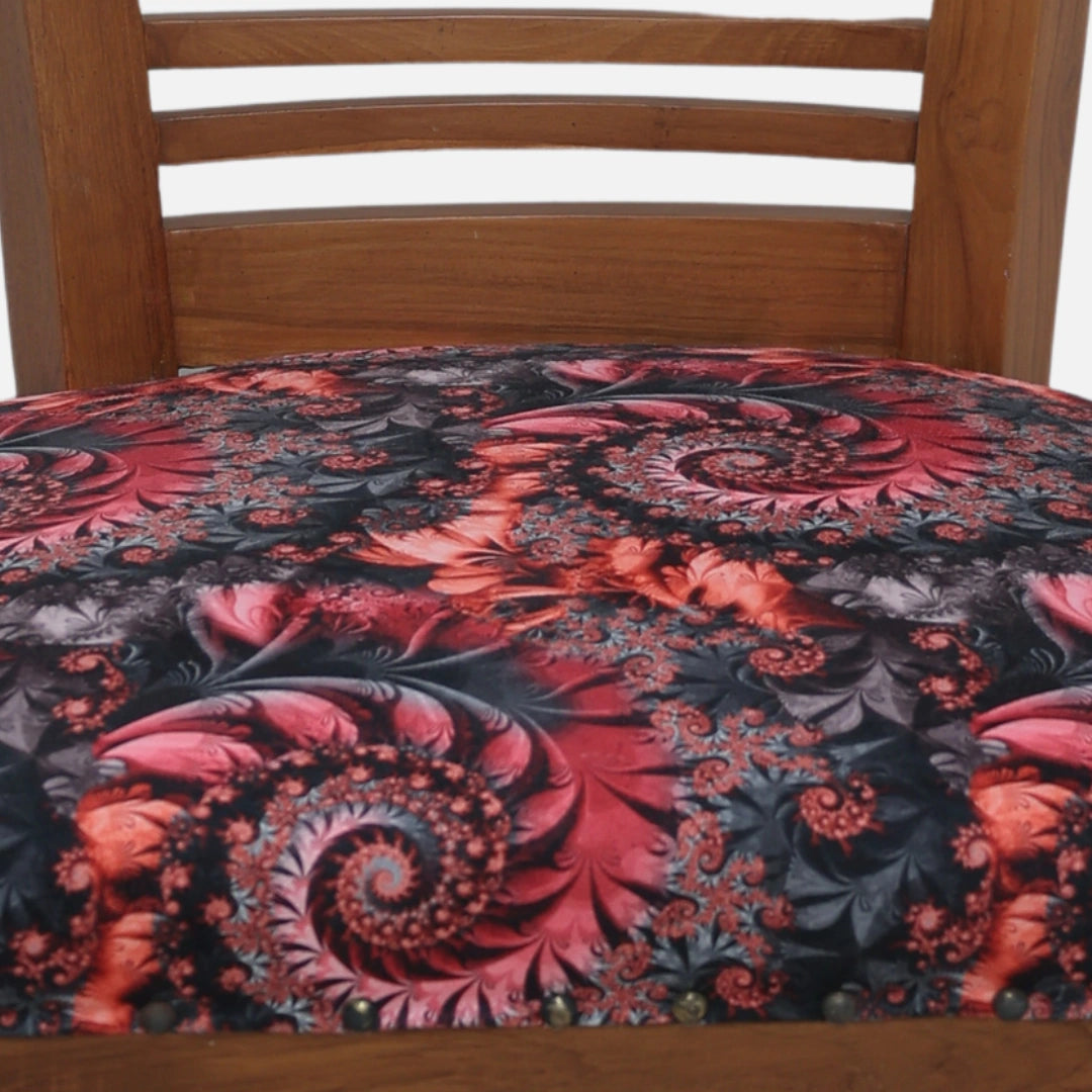 close view of Aanya Teak Wood Arm Chairs (Teak)