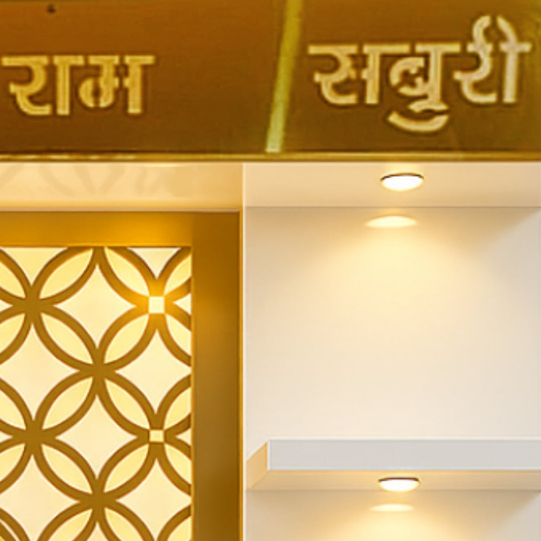 close view of Amritesh Teak Wood Mandap (White)