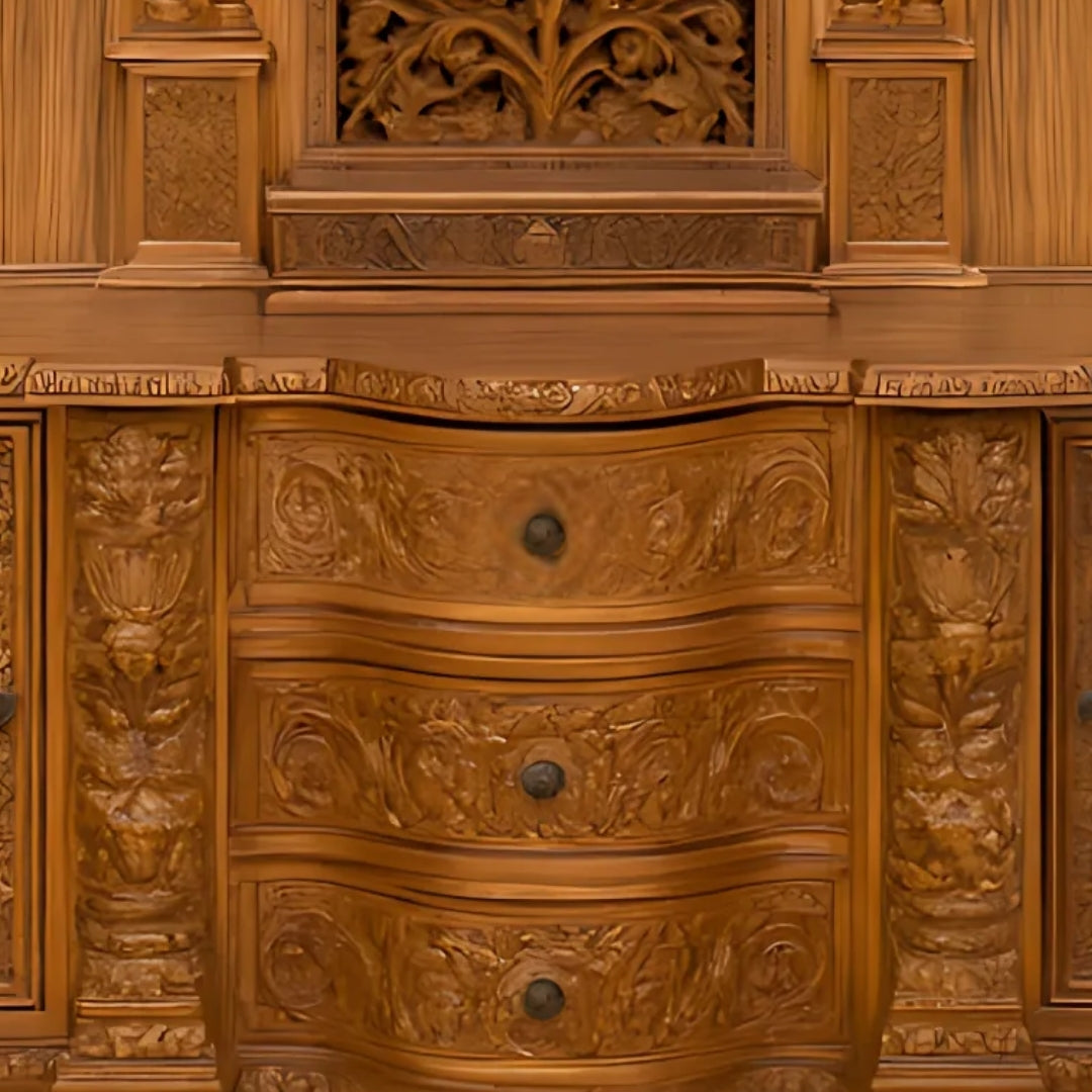 close view of Archit Teak Wood Mandap (Teak)