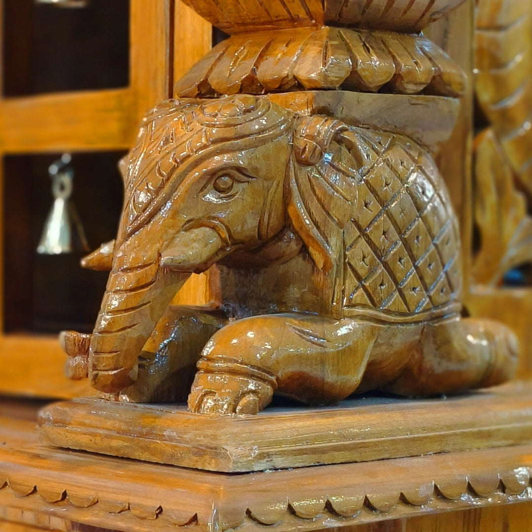 close view of Deepmala Teak Wood Mandap (Teak)