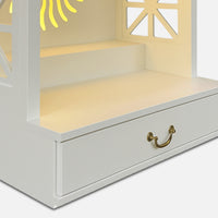 close view of Girivasa Teak Wood Mandap (White)