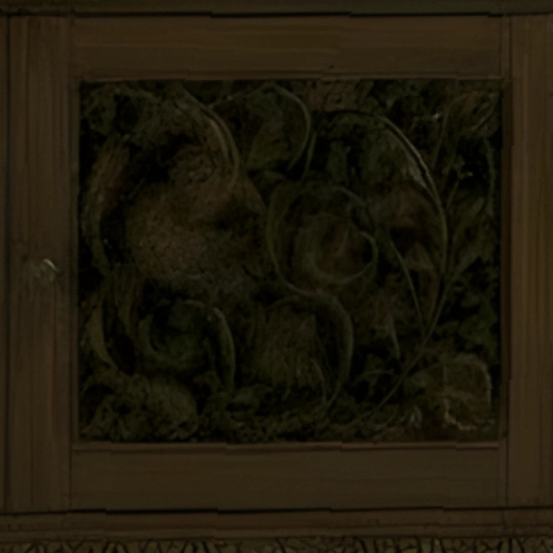 close view of Ishvarpeeth Teak Wood Mandap (Brown)