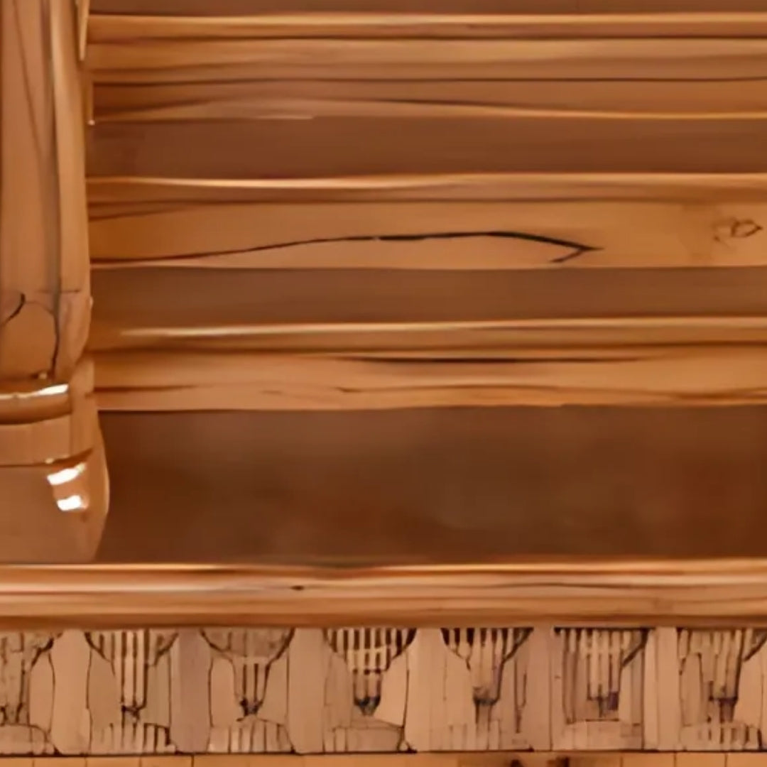 close view of Nivriti Teak Wood Mandap (Teak)