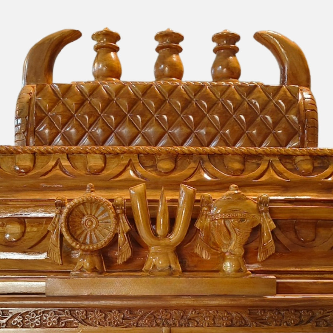 close view of Shruti Teak Wood Mandap (Teak)