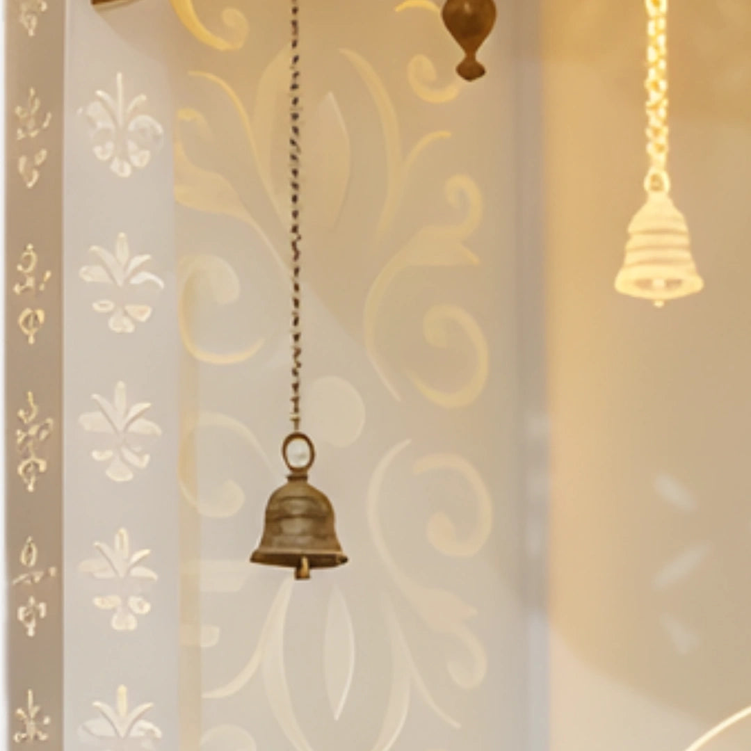 close view of Vaishnavam Teak Wood Mandap (Teak White)
