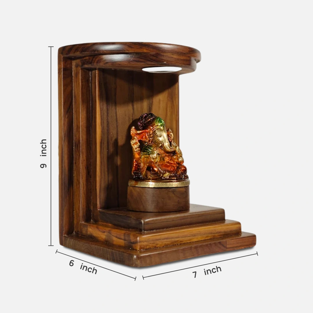 dimensions image of Aarsh Teak Wood Mandir Teak