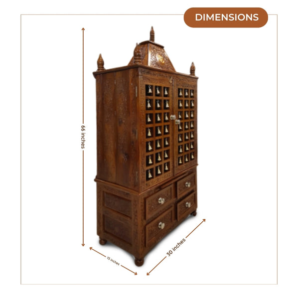 dimensions of Amritalaya Teak Wood Mandap (Teak)