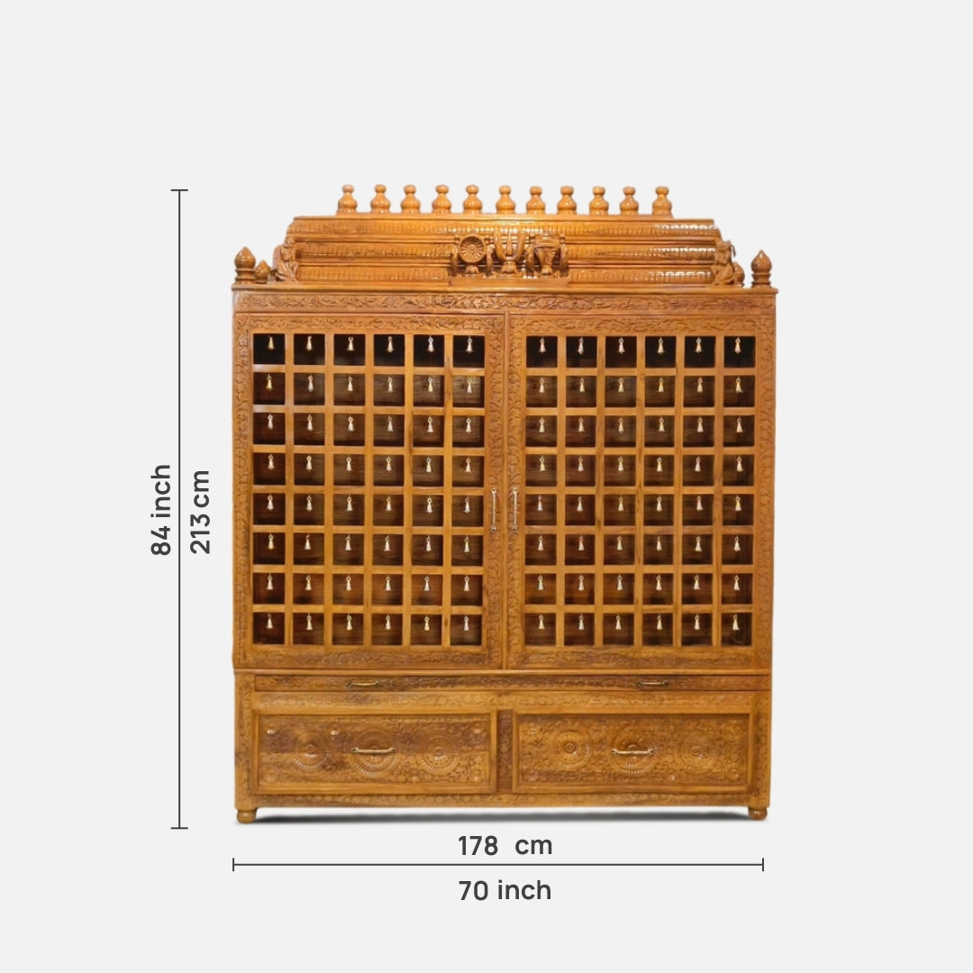 dimensions of Aniruddha Teak Wood Mandap (Teak)