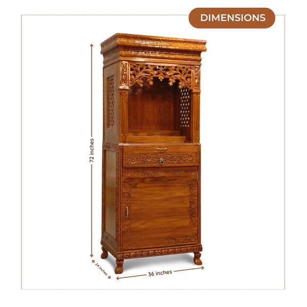 dimensions of Arogya Teak Wood Mandap (Teak)