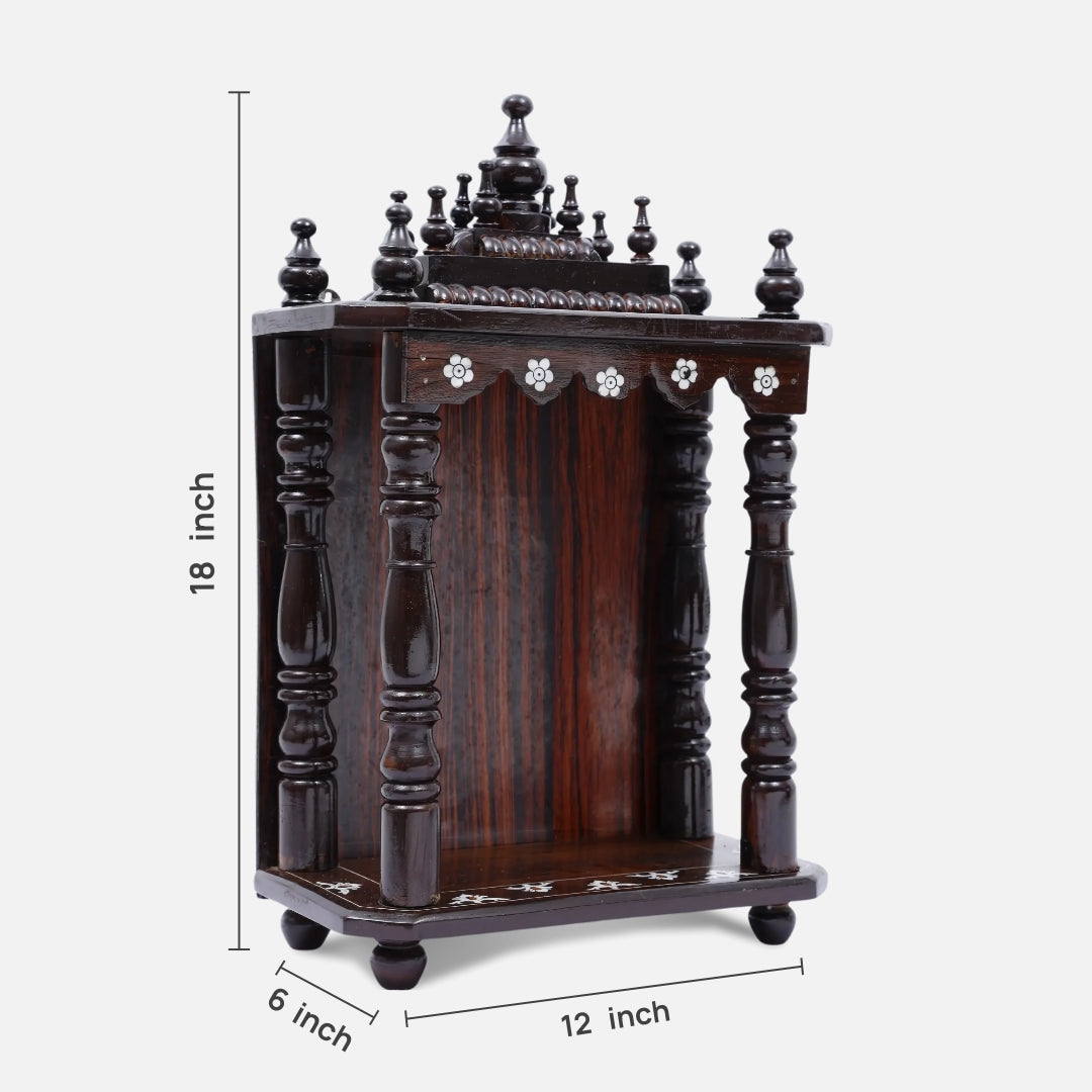 dimensions of Arunalaya Teak Wood Mandir (Brown)