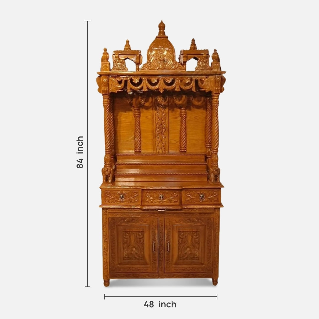 dimensions of Govardhan Teak Wood Mandap (Teak)
