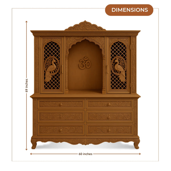 dimensions of Mangalam Teak Wood Mandap (Teak)