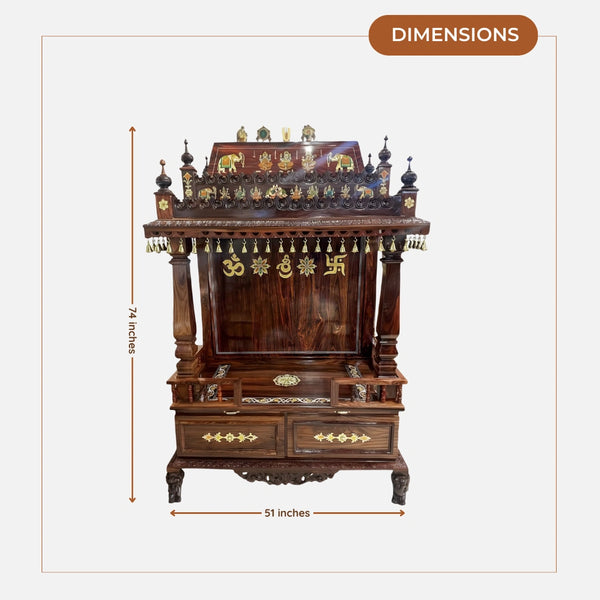dimensions of Nihar Teak Wood Mandap (Teak)
