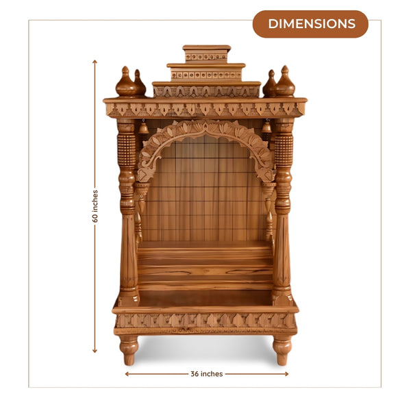 dimensions of Nivriti Teak Wood Mandap (Teak)