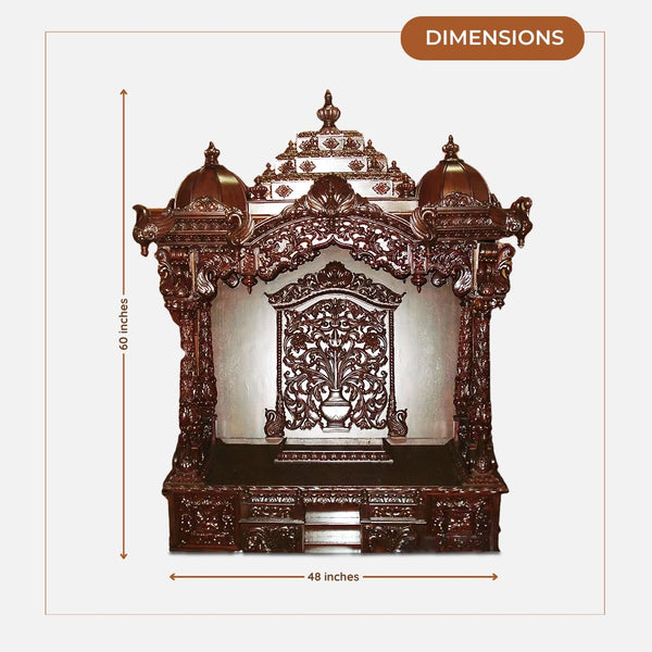 dimensions of Sharika Teak Wood Mandap (Brown)