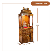 Vyanra Sheesham Wood Mandap(Teak) dimensions