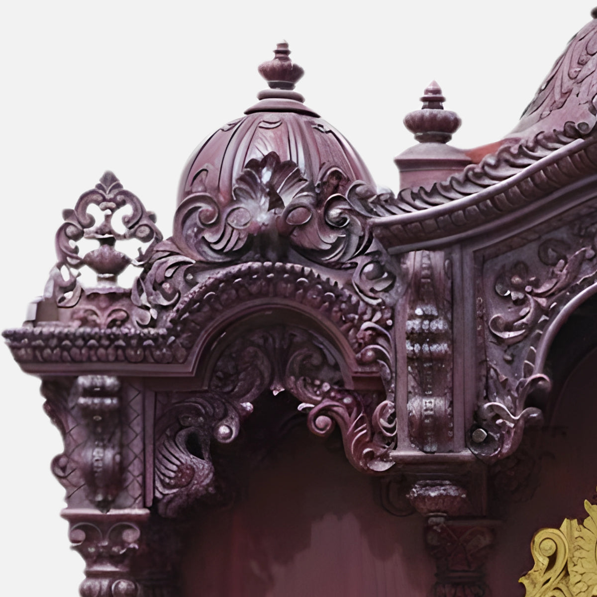 dome view of Omya Teak Wood Mandap (Cherry)
