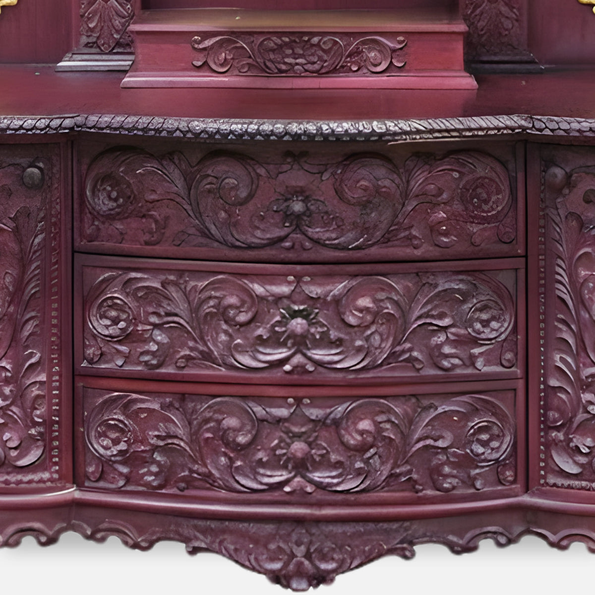 drawer view of Omya Teak Wood Mandap (Cherry)