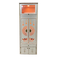 front view of Dhyansthal Teak Wood Mandap (White)