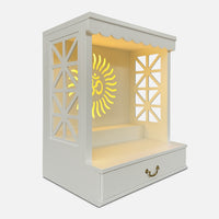 front view of Girivasa Teak Wood Mandap (White)