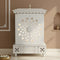 lifestyel view of Anviksha Teak Wood Pooja Mandap With Door(White)