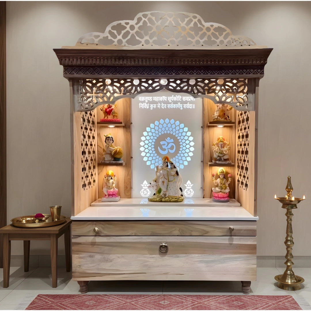 lifestyle image of Satyaraj Teak Wood Mandir (Teak)