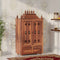 lifestyle view Shreom Teak Wood Pooja Mandap With Door (Teak)