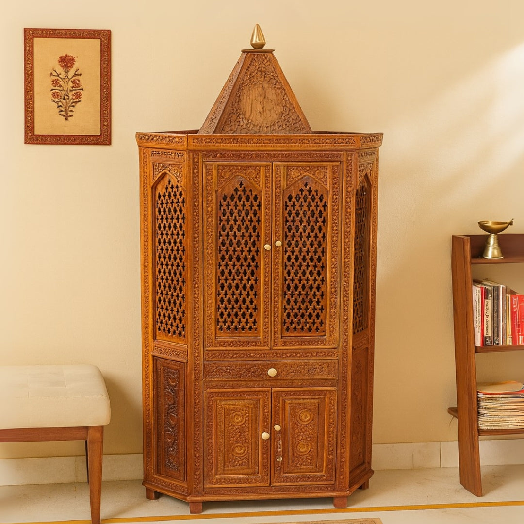 lifestyle view of Achyuta Teak Wood Mandap (Teak)