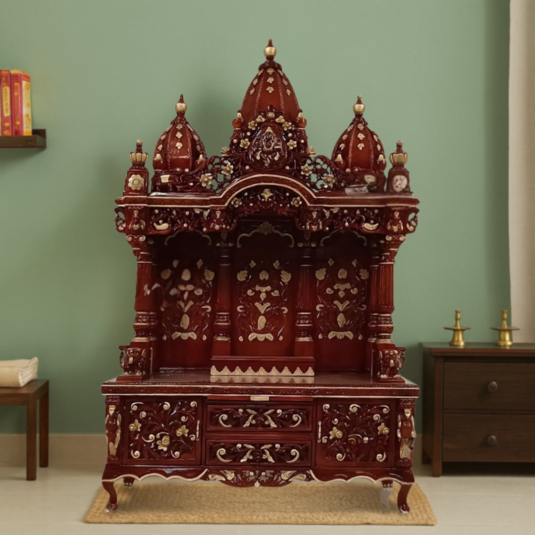 lifestyle view Amba Teak Wood Mandap (Cherry)