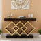 lifestyle view of Elite Solid Wood Console Table (Brown Gold)