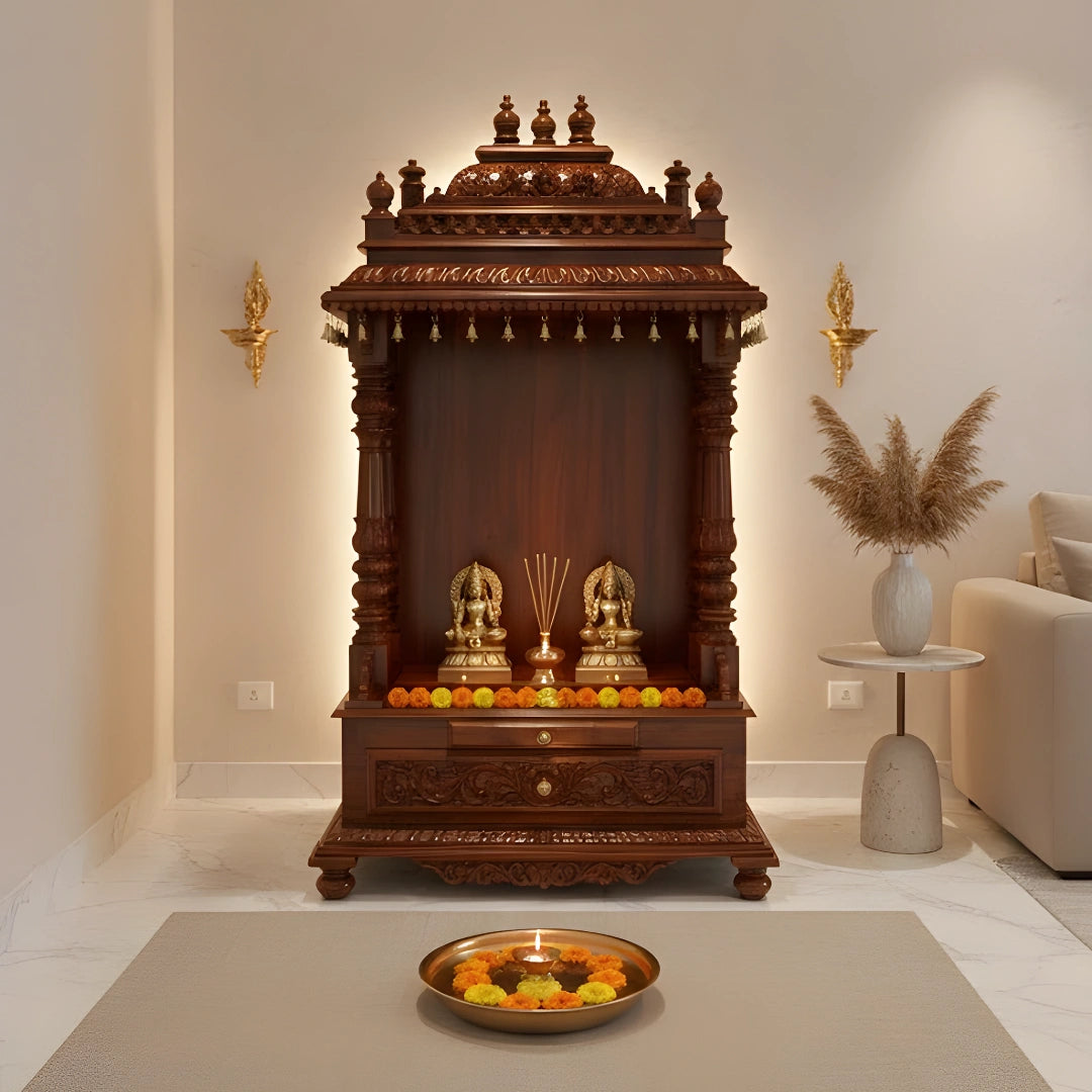 lifestyle view of Ishanika Teak Wood Mandap (Teak)