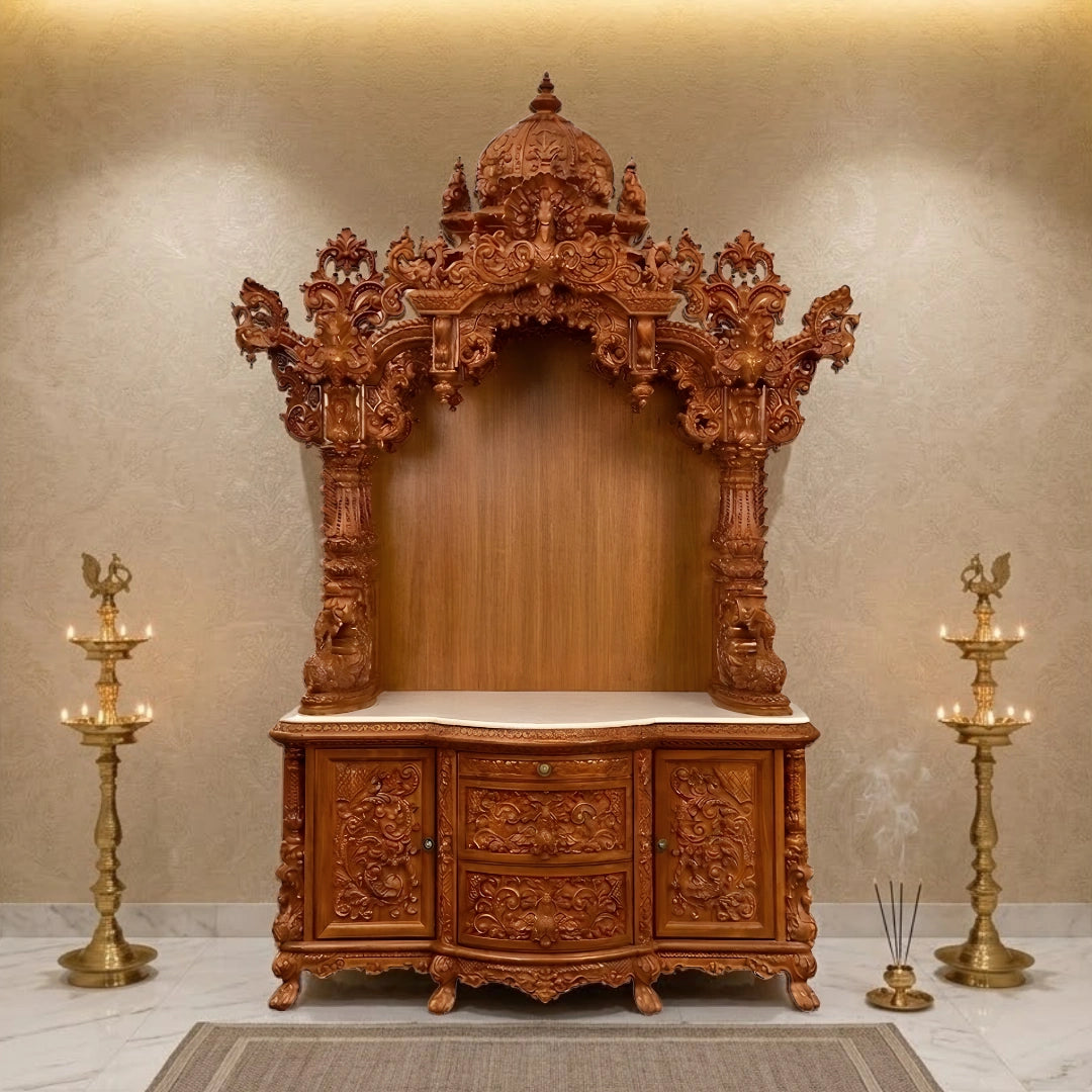 lifestyle view of Kapali Teak Wood Mandap (Teak)