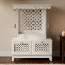 Pravaha Teak Wood Mandir (White)