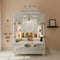 lifestyle view of Saarthaka Wooden Pooja Mandap (White Gold)