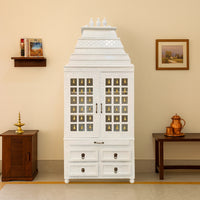 lifestyle view of Samarpan Teak Wood Mandap (White)