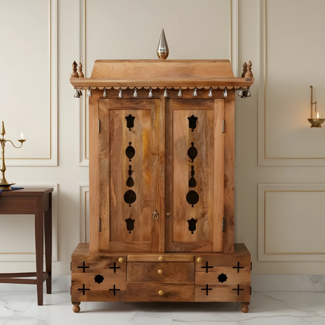 lifestyle view of Vedansh Teak Wood Mandap (Teak)