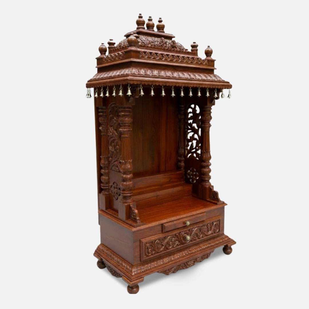 side angle of Ishanika Teak Wood Mandap (Teak)