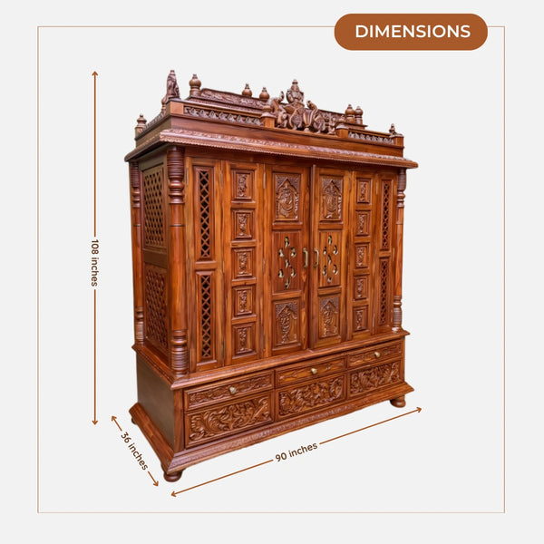 Anandlok Teak Wood Mandap (Teak) side view