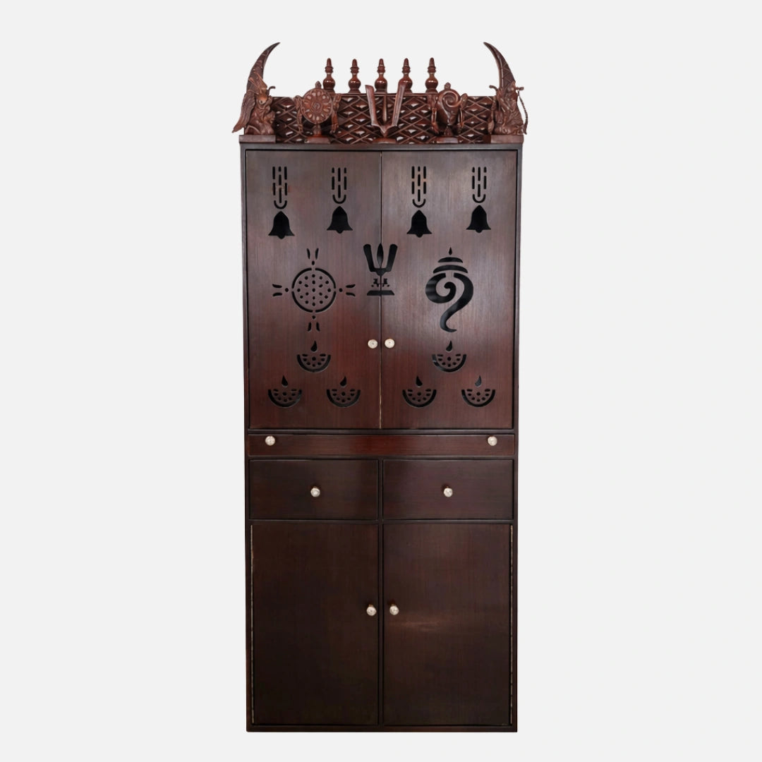 Kanish Teak Wood Mandap (Brown)