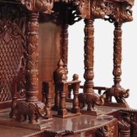 Aroha Teak Wood Mandap (Brown)