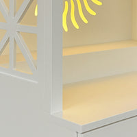 Girivasa Teak Wood Mandir (White)