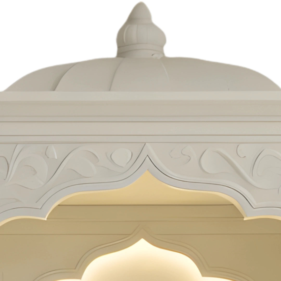 zoom view of Nityalaya Teak Wood Mandap (White)