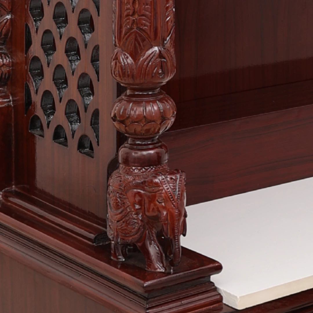 zoom image of Shubhalaya Teak Wood Mandir (Brown)