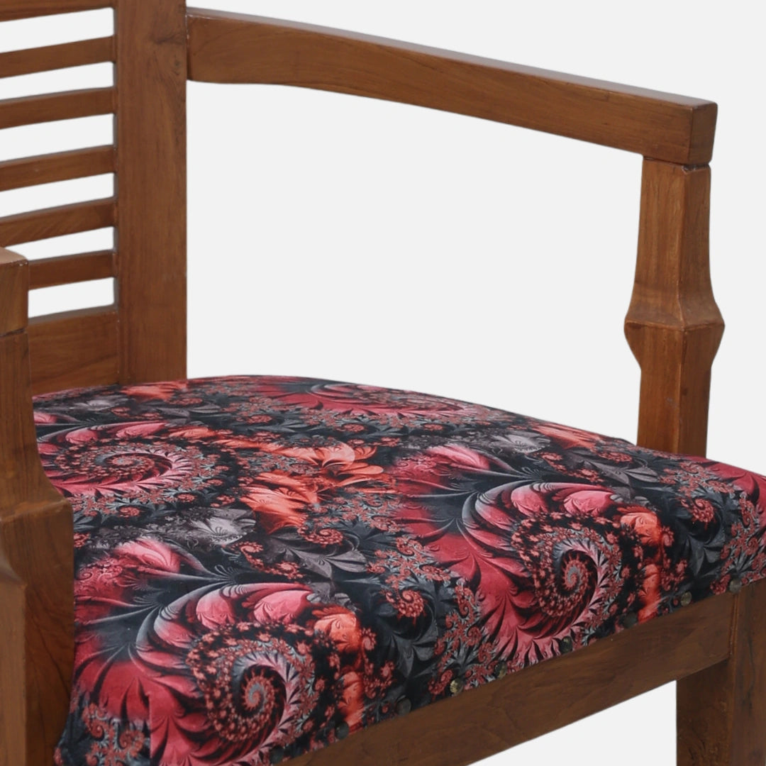 zoom view of Aanya Teak Wood Arm Chairs (Teak)