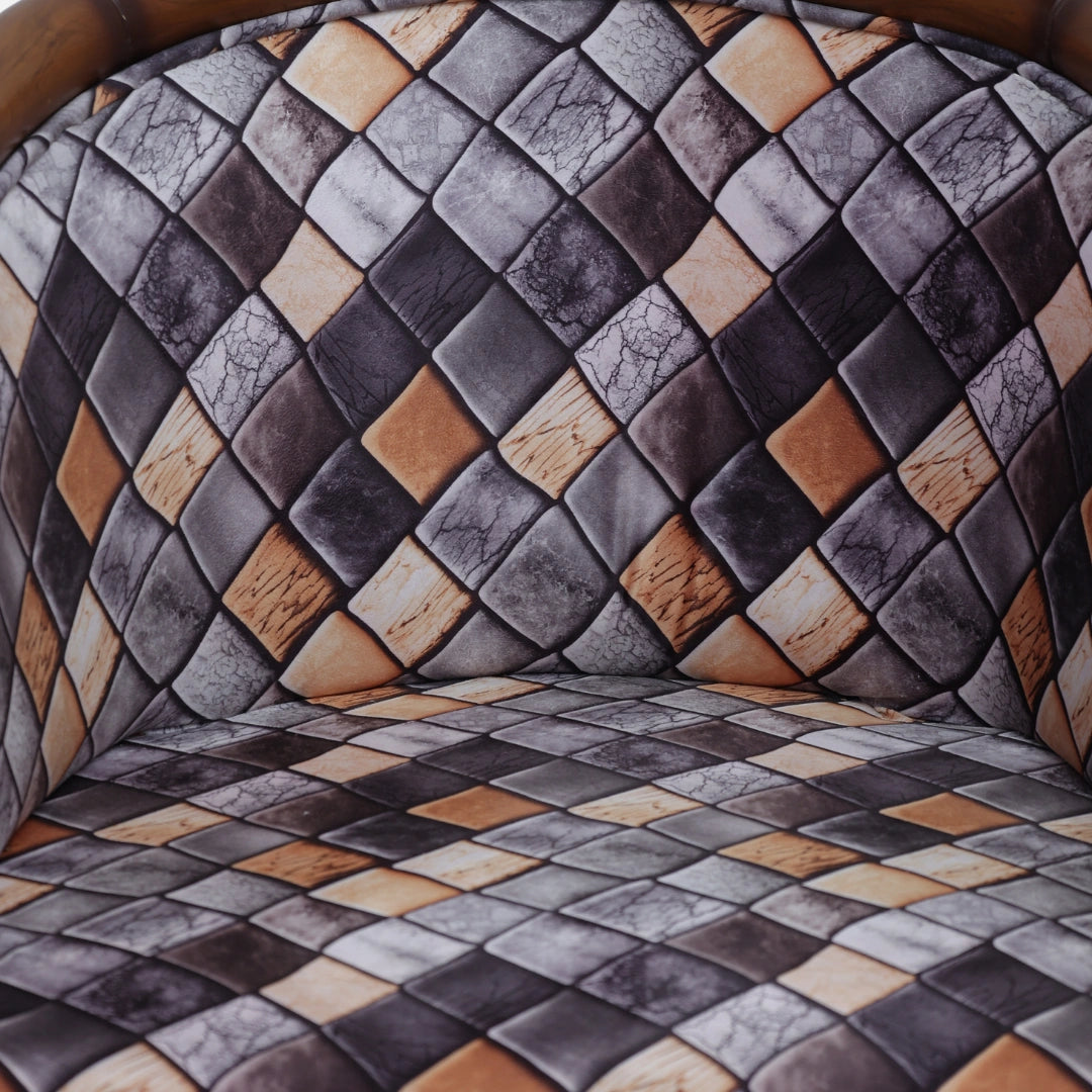 zoom view of Flint Teak Wood Arm Chair (Teak gold)