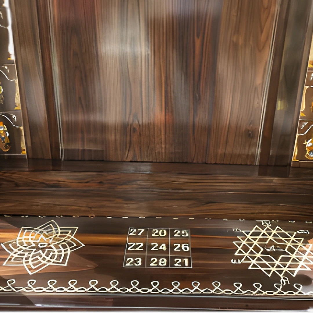 zoom view of Jagadamba Teak Wood Mandap (Brown)