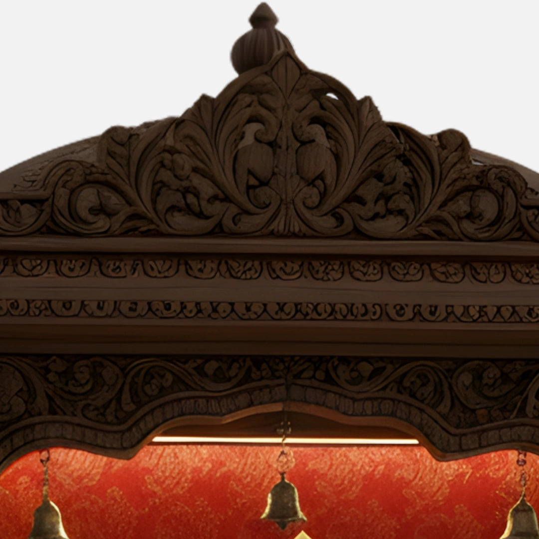 zoom view of Raktashri Teak Wood Mandap (Brown)